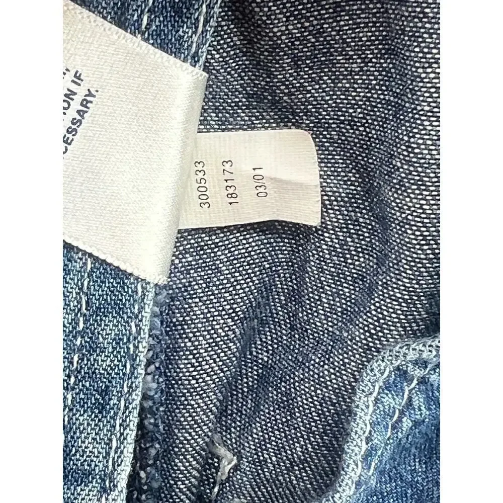 Vintage Baby Gap Classic Denim Overalls Unisex Infant 3–6 Months Snap Leg